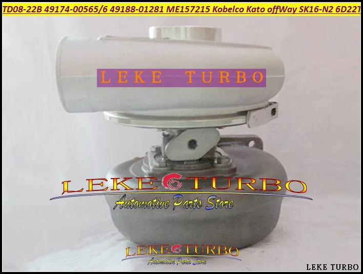 TD08-22B 49174-00565 49174-00566 49188-01281 ME157215 Turbo Turbocharger For KOBELCO Mitsubishi Kato Various OffWay SK16-N2 6D22T 6D22-CT (2)