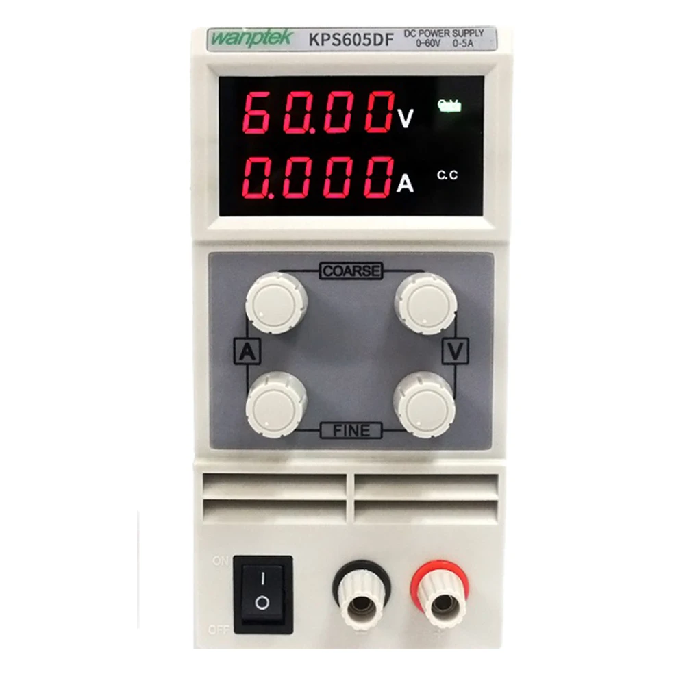 

Wanptek KPS605DF 0-60V/0-5A LED Display 4 Digits adjustable DC Regulated power supply Laboratory power supply