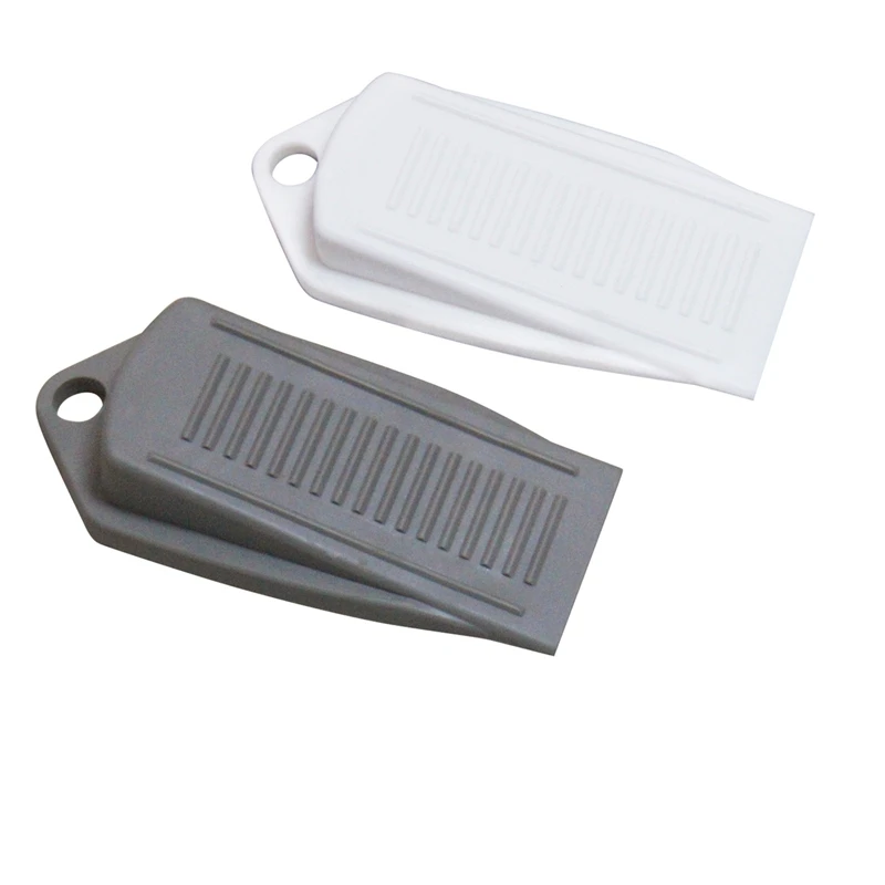 

Door Wedge Shaped Silicone Door Stops Non-Slip grey color Rubber Door Buffers for Office Home America Floor Door Stopper