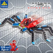 126Pcs Parent-child Game Super Hero Building Blocks Sets Spiderman Bricks Educational Toys for Children 126Pcs Parent-child Game Super Hero Building Blocks Sets Spiderman Bricks Educational Toys for Children