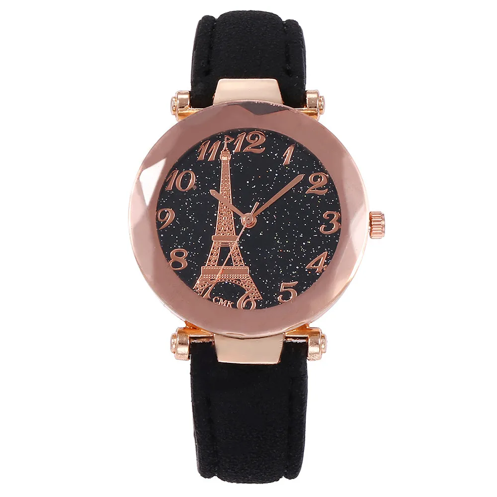 

Women Watches Fashion Casual Quartz Leather Band Eiffel Tower Watch Analog Wrist Watch Luxury Ladies Casual Dress reloj mujer#C