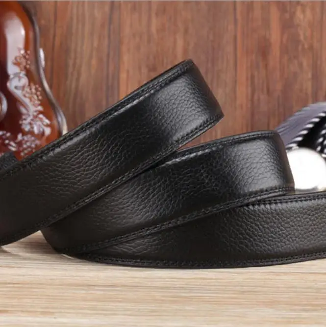 

Best selling 2019Belt002 factory direct net red men and women head layer with inch semi-PU leather belt blank lychee belt double