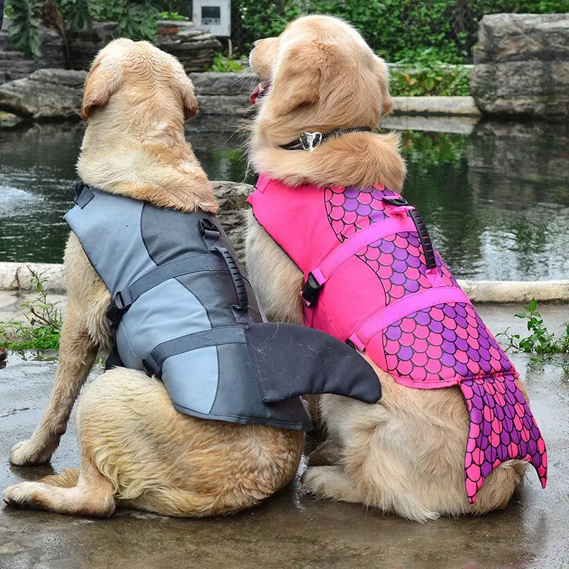 Спасательный жилет для собак, спасательный жилет, плавучий жилет, регулируемый спасательный жилет, спасательный жилет для собак, Акула, куртка для домашних животных, одежда для плавания
