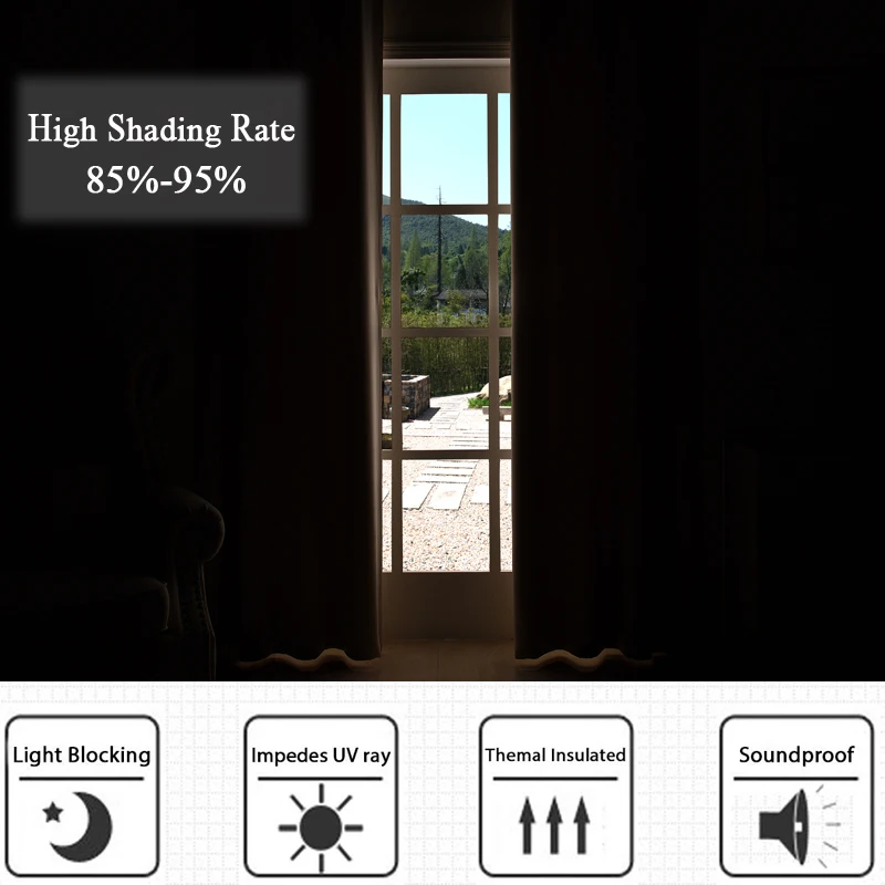 MAKEHOME плотная ткань сплошной цвет затемненные занавески готовые оконные шторы современные занавески s для спальни гостиной кирчен