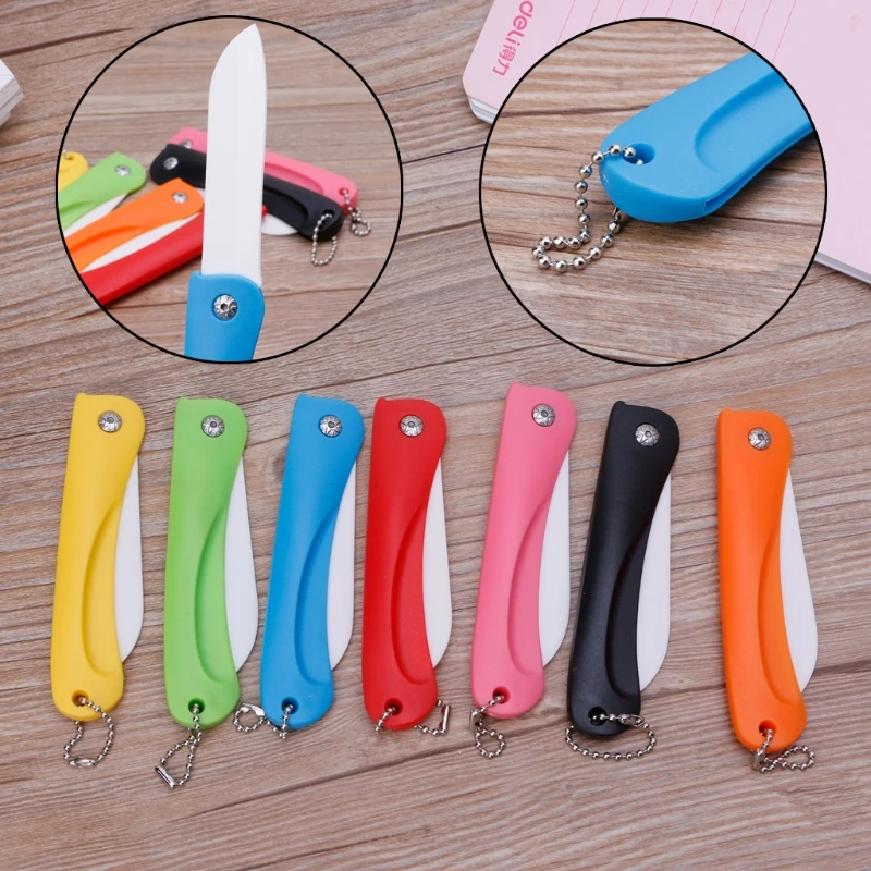 Folding Ceramic Utility Knife Letter Opener Stationery Cutter For Fruit