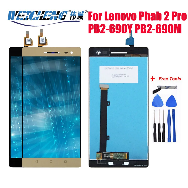 

Original LCD For Lenovo Phab 2 Pro PB2-690N PB2-690M PB2-690Y Full LCD DIsplay + Touch Screen Digitizer Assembly for phab2 pro