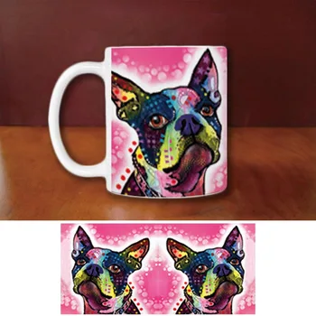 

Fashion Boxer Boston Terrier Coffee Mugs So Cute Dog Creative Animal White Ceramic Mug Custom Birthday Gifts For Family Friends