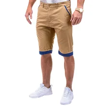Для мужчин Костюмы Летний стиль Шорты Для мужчин однотонные хлопковые короткие masculino вне брюки-карго Шорты Прямая доска Шорты плюс 3XL
