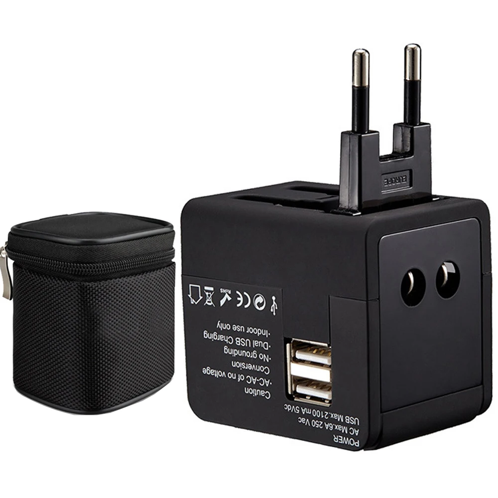 Универсальное зарядное устройство с 2USB портами 5 В 2 1 А