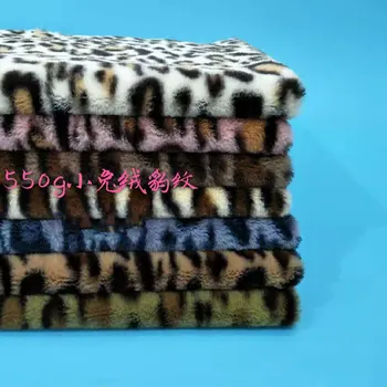 

New stock off-the-shelf rabbits leopard print autumn and winter clothing home textile toys plush fabric knit