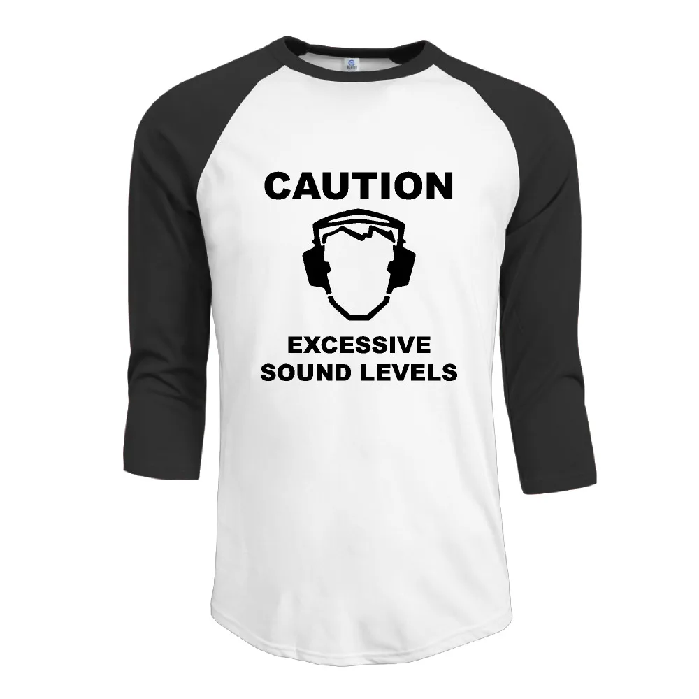 Caution sound Level t shirts Raglan cool printed man | Мужская одежда