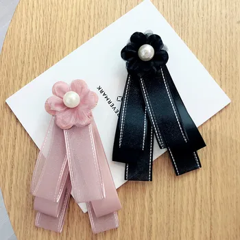 

Handmade Lace Crystal New Academy Flower Rhinestone Shirt Pins Pearl Neck Bow Tie Bow Knot Apparel Accessories Fashion Jewelry