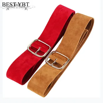 

Best YBT Women Belt Imitation Leather Alloy Pin Buckle Belt Fashion Plush Clothes Decoration Leisure Individual Soft Women Belt