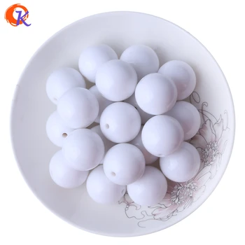 

S1 Cordial Design 6-25MM White Chunky Gumball Bubblegum Acrylic Solid Beads Colorful Chunky Beads For Jewelry CDWB-512001