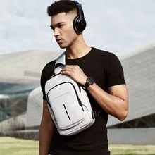 OZUKO сумка через плечо мужская нагрудная сумка usb зарядка порт Мути-пространство сумки на плечо модная нагрудная сумка мессенджер дорожная водонепроницаемая