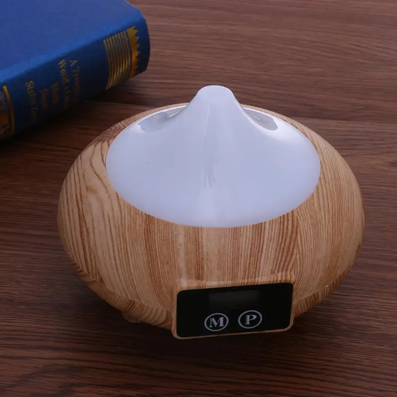 

160ml Ultrasonic Air Humidifier Essential Oil Aroma Diffuser Aromatherapy Humidifier Wood Grain Atomizer Digital LED Display