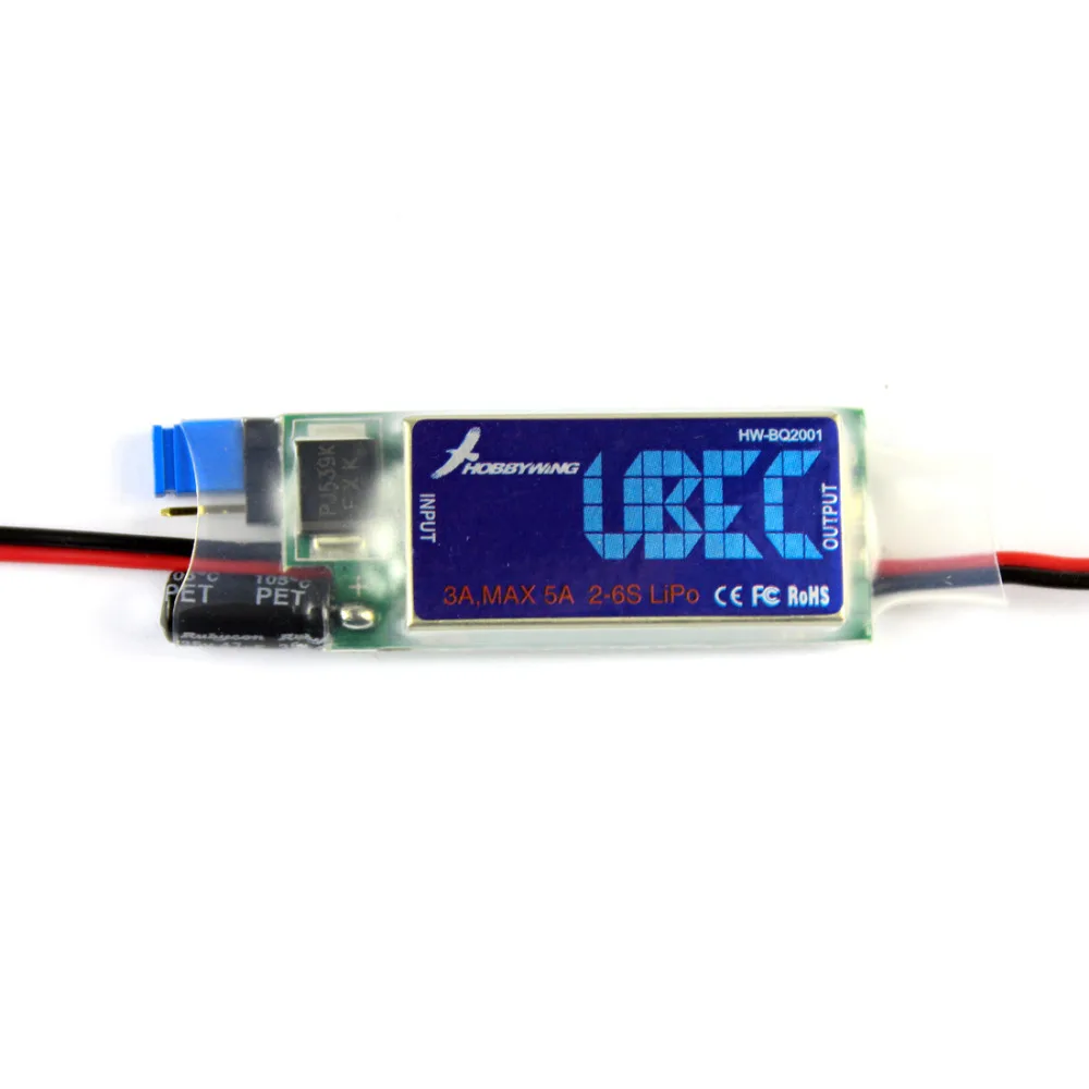 

F17548 Hobbywing RC Toy Part External 3A UBEC Output 5V / 6V Switchable RF Noise BEC for RC Car
