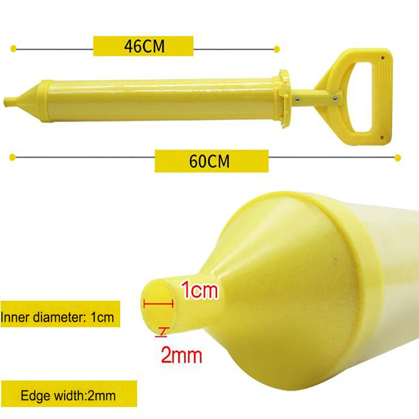 1 pc Cement mortar caulking gun and small round nozzle grouting mortar