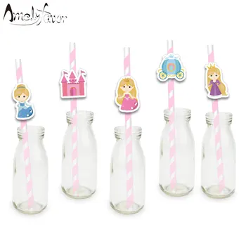 

Princess Theme Party Straws Series 3 Castle Princess Girls Paper Straws Baby Shower Birthday Event Party Decorations Supplies