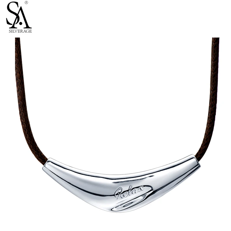 SA SILVERAGE Fine Jewelry Classic Unique Necklaces Pendant Real 