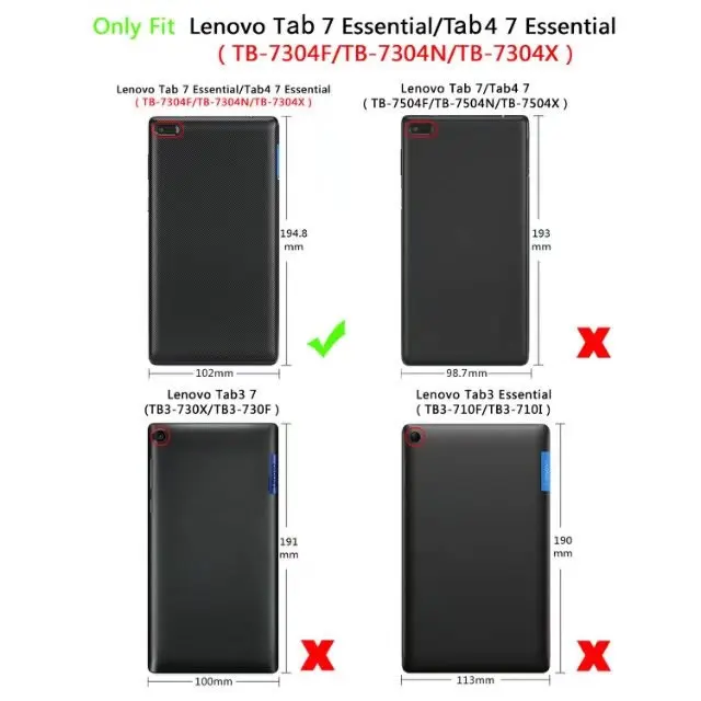 3в1 PU чехол для Lenovo 2017 Tab4 Tab 4 7 Essential TB 7304 7304F 7304I 7304N "Чехол + пленка ручка|Чехлы