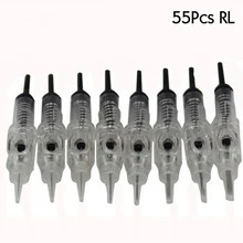 55 шт. профессиональные смешанная размер RL одноразовые татуировки картриджи перманентный макияж иглы Microblading agulhas maquiagem постоянный