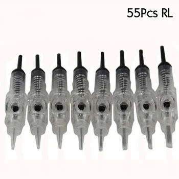 

55Pcs Professional Mixed Size RL Disposable Tattoo Cartidges Permanent Makeup Needles Microblading agulhas maquiagem permanent