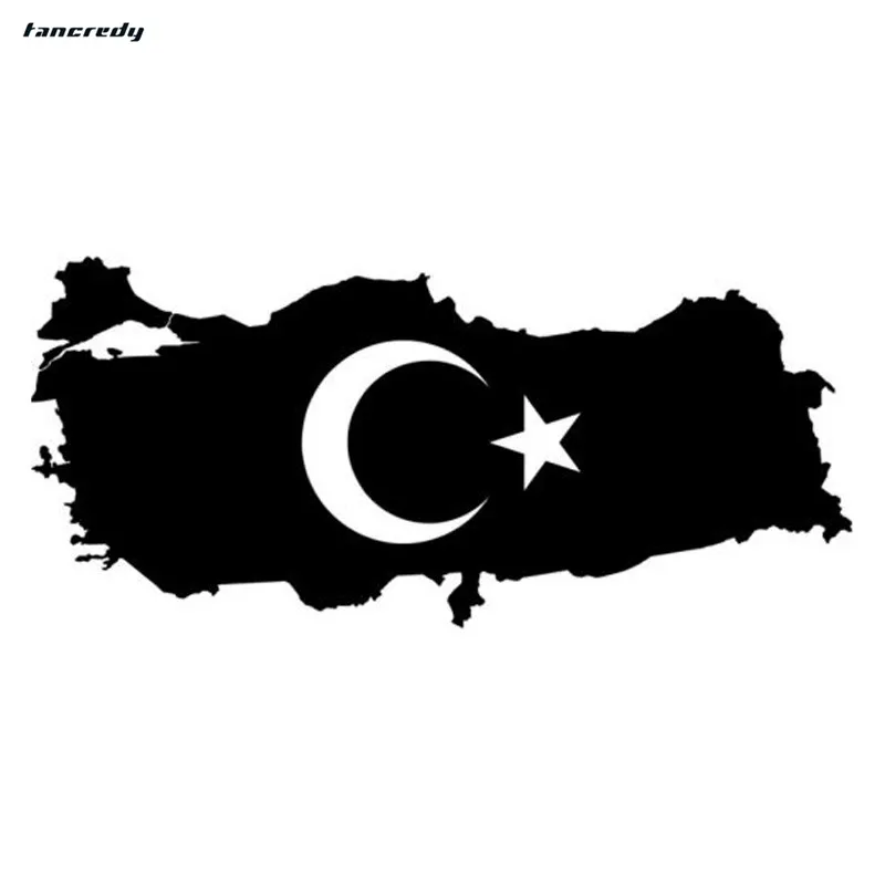 

18.2*8.3cm 3D Car Styling Stickers Turkey Map Country Flag Car Stickers and Decals Car Body Window Stickers for universal cars