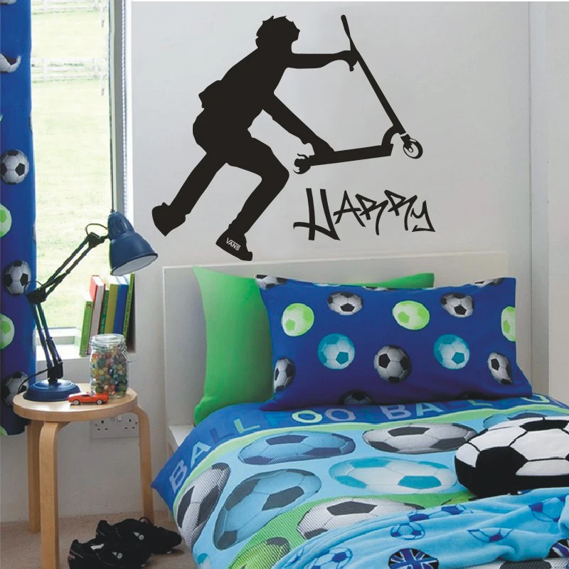 Extra Large Scooter Stunt Custom Wall Decals Vinyl Stickers Home Decor