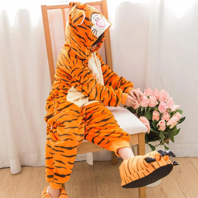 Kid Tiger cosplay Kigurumi/комбинезон для детей с героями мультфильмов, аниме-комбинезон, костюм для девочек и мальчиков, маскировка животных, одежда для сна, пижамы, цельные