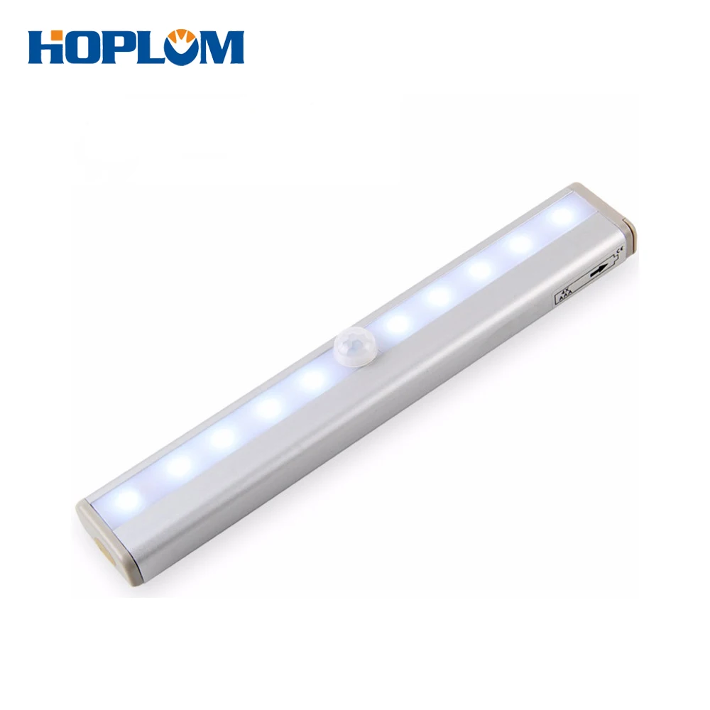 Wireless 10 LED Light Bar Battery Operated Motion Sensor Detector Night Light