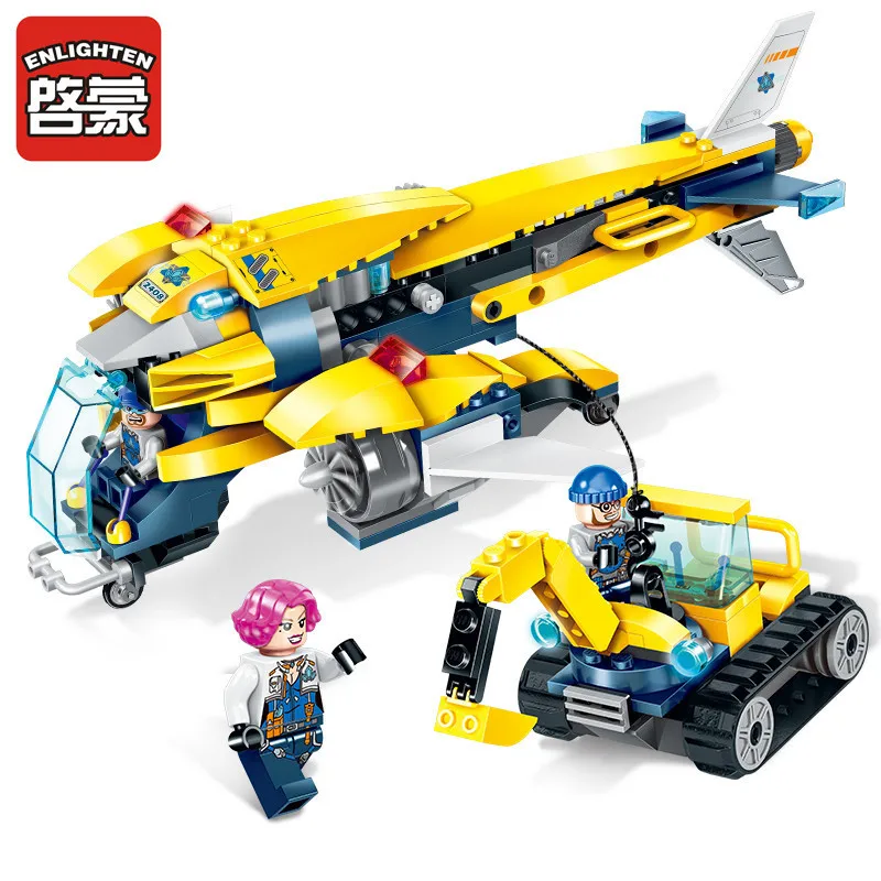

Initiation Assembling Building Block 2408 Engineering Spar Team Thunder Transport Plane Children Toys Gift Building Block
