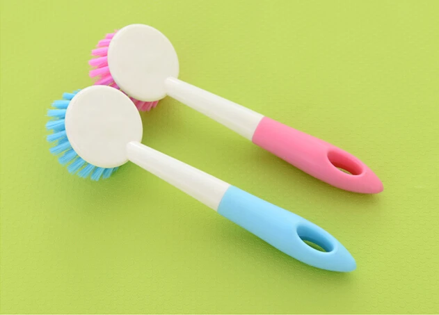 

1PC Long Handle Brush Pan Cleaning Brushes Magic Metal Rust Remover Scourer Wash Dishes Brush Cleaner Pot Kithchen OK 0162