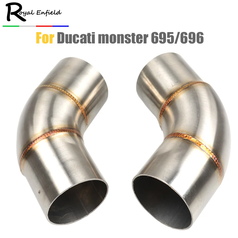 Monster 695 696 Motorcycle exhaust link pipe for Ducati Monster 695 696 motorbike muffler middle for Ducati 695 696