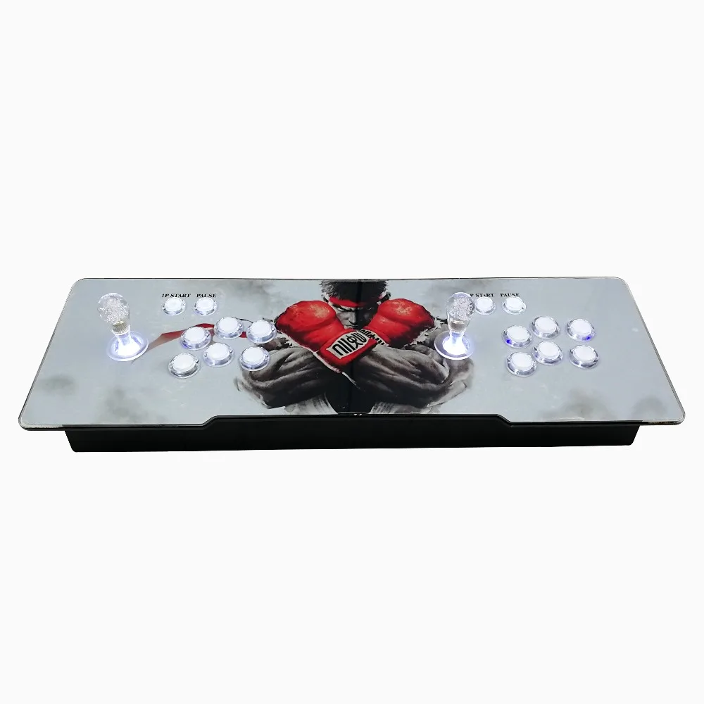 

2 Players mental Arcade Joystick Control panel arcade game console 1388/2020/2200 in 1 with LED light illuminated game station