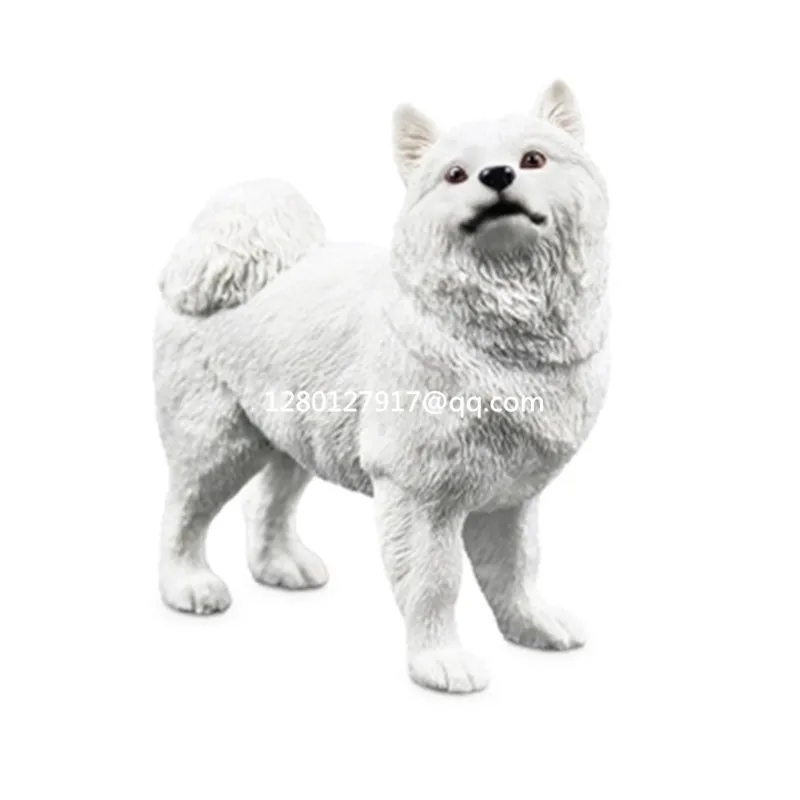 

Cute Puppy Statue Home Decor Art Craft Simulation Samoyed DOG Action Figure Collectible Model Toy D19