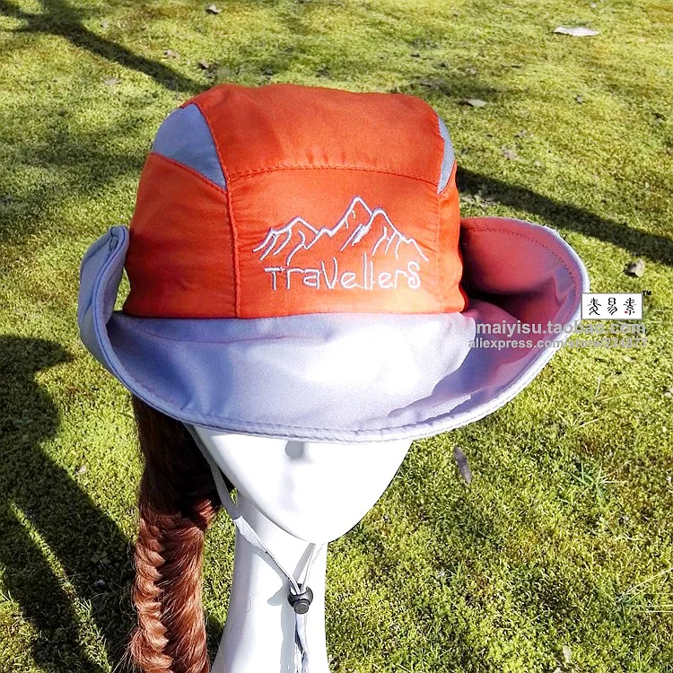 

Travellers quick drying Camping hat Embroidery fishman sun cap Bucket Hat fast dry Boonie Hunting Fishing Outdoor Wide Cap