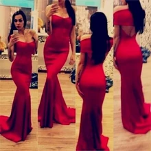 Neue Ankunft Einfache Und Elegante Meerjungfrau Schatz Red Abendkleid Lange Satin Abendkleid Benutzerdefinierte vestido de festa gala jurken