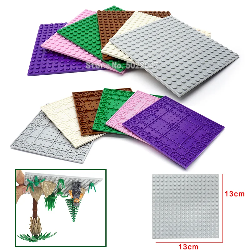 

2 Pcs/lot Building Blocks Bottom Plate 16*16 cm Diy City Display Technology Military Figures Weapons Model Moc Toys Legoinglys