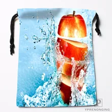 Custom Apple Cut in One Nature Drawstring Bags Travel Storage Mini Pouch Swim Hiking Toy Bag Size 18x22cm#0412-04-03