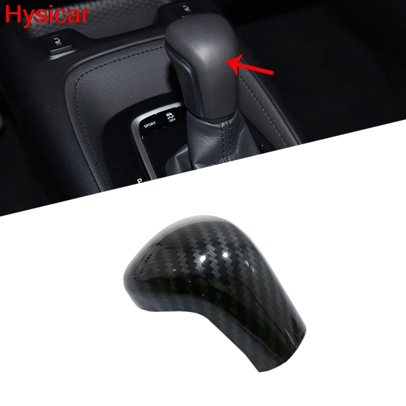 

Hsyicar For Toyota Corolla Hatchback 2019 ABS Car Gear Shift Knob Sticker Panel Frame Head Cover Trim Styling Carbon Fiber