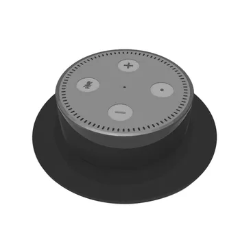 

Luxury Solid Metal Table Base Dock Mat for Amazon Echo Dot 2&Google Home Mini Smart Assistant standing on desk cushion pad