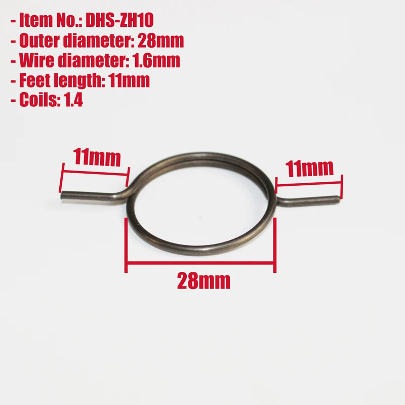 1,4 пружины катушки для дверной ручки наружный диаметр 28 мм диаметр провода 1,6 мм ноги 11 мм