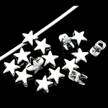 

1000 Pcs Silver Tone Star Spacer Beads Jewelry DIY Making Findings 6x6mm
