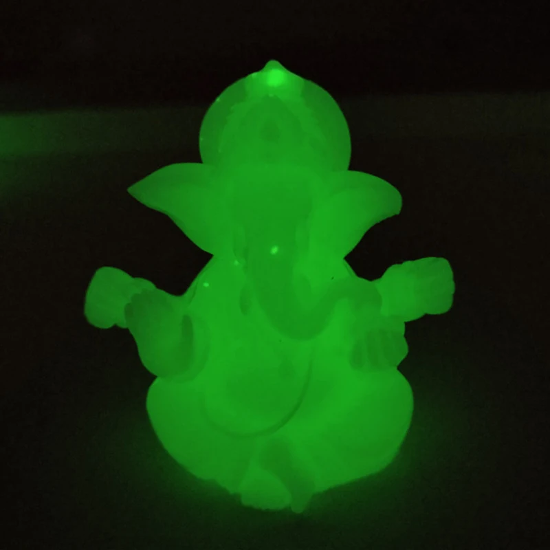Glowing Man-made Jade Stone Ganesha Buddha Statue Ornaments Elephant God Sculpture Garden Figurines Home Decoration accessories Glowing Man-made Jade Stone Ganesha Buddha Statue Ornaments Elephant God Sculpture Garden Figurines Home Decoration accessories