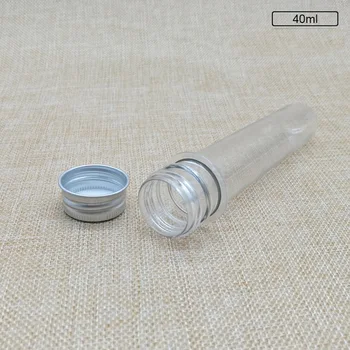 

50pcs 40ml plastic Test Tube With Screw Cap Bottle Aluminum Cap Packing Tube With Pressure Sensitive Seal Candy capsule 5.6inch