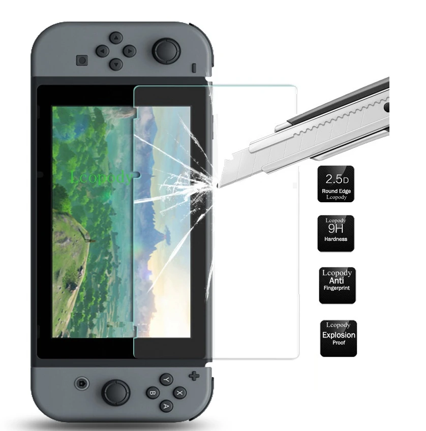 2pcs HD pelicula de vidro screen protector for Nintendo Tempered Glass