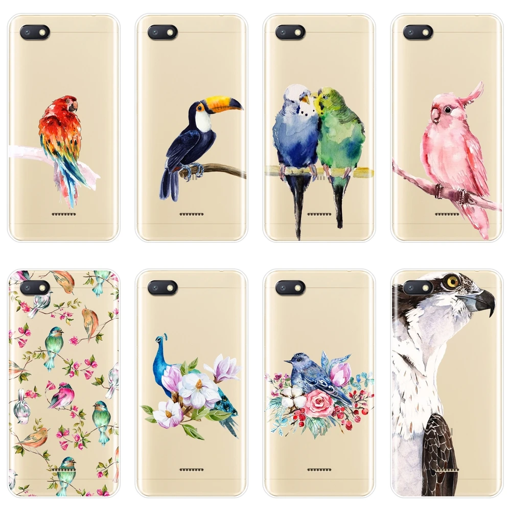 Задняя крышка для Xiaomi Redmi S2 6A 5 Plus 4A Bird мягкий силиконовый чехол телефона Pocophone F1 Note