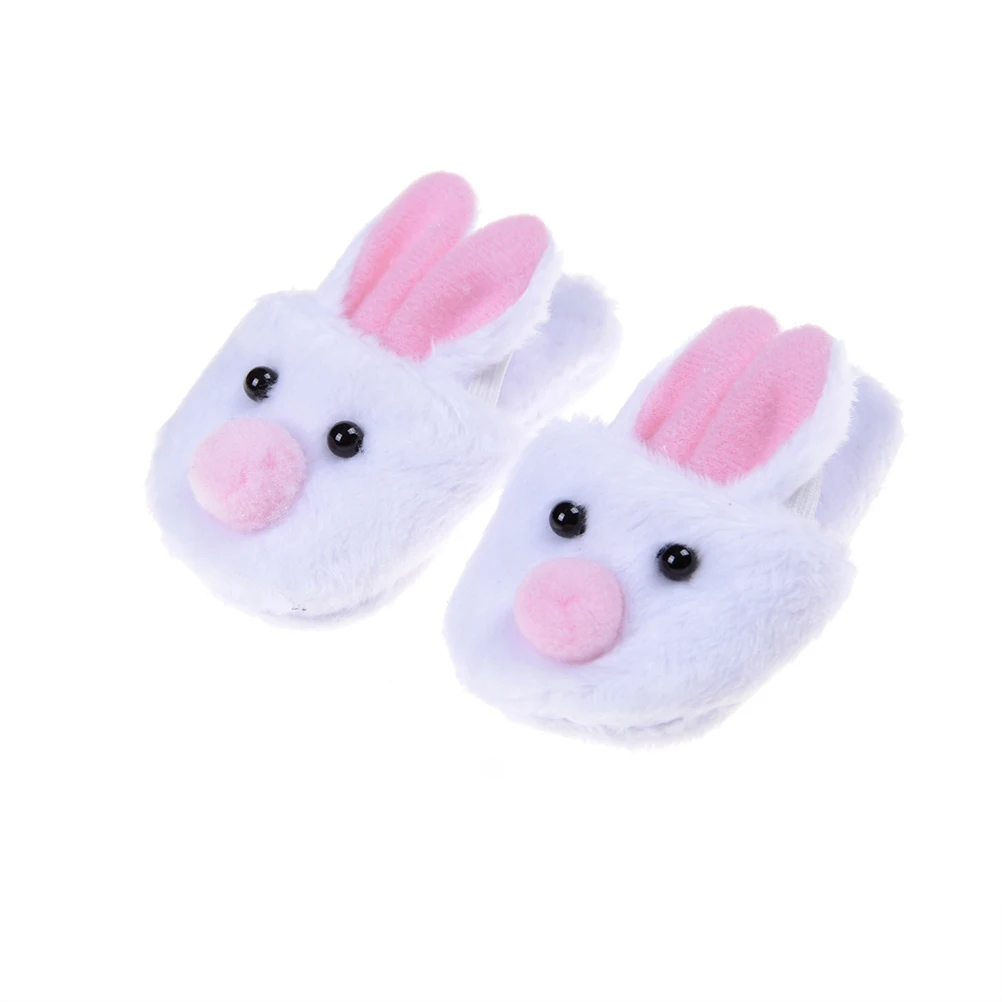 1 Pair Pink Rabbit slippers fit for American Doll 18" Doll Children