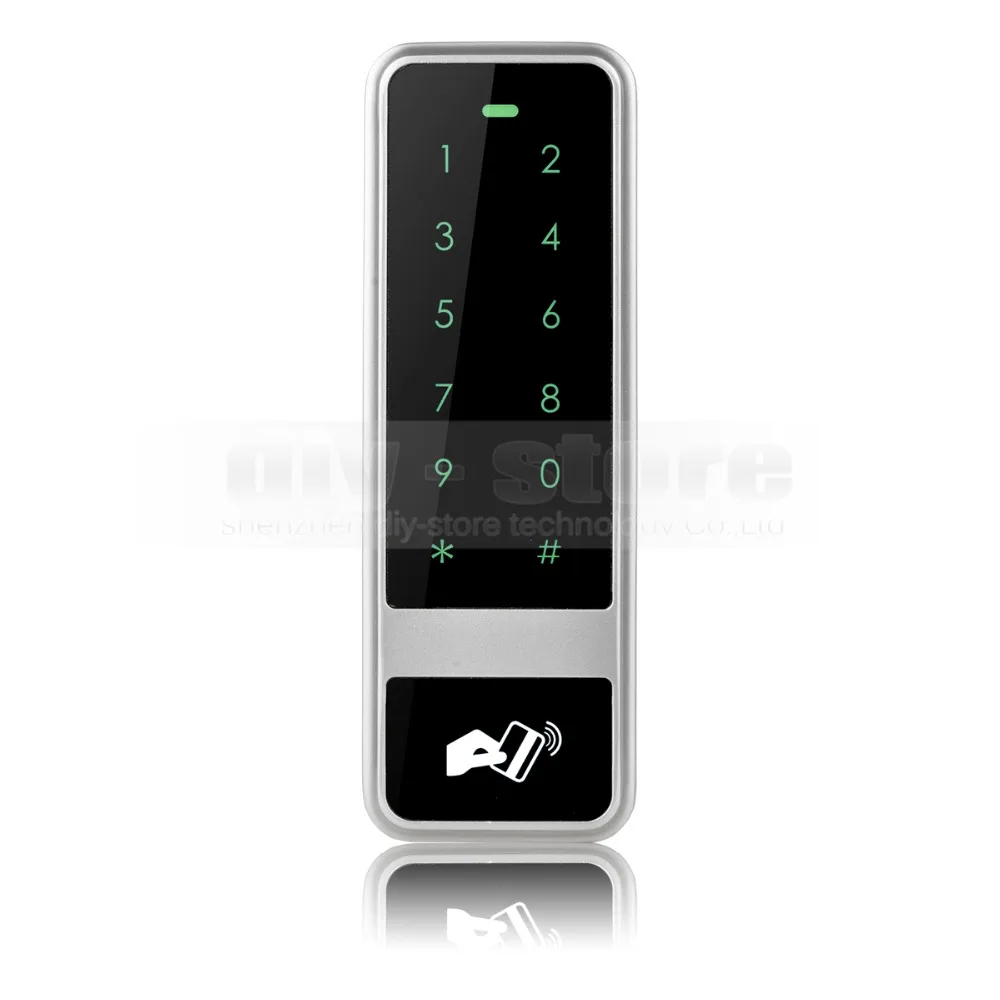 ФОТО DIYSECUR Metal Keypad Password 125KHz RFID Proximity Reader Access Controller for House / Office / Home Improvement Silver C50